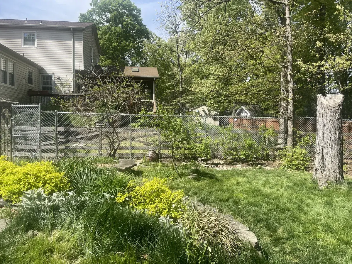 Galvanized chain link fence around a yard perimeter, under Our Fencing Projects