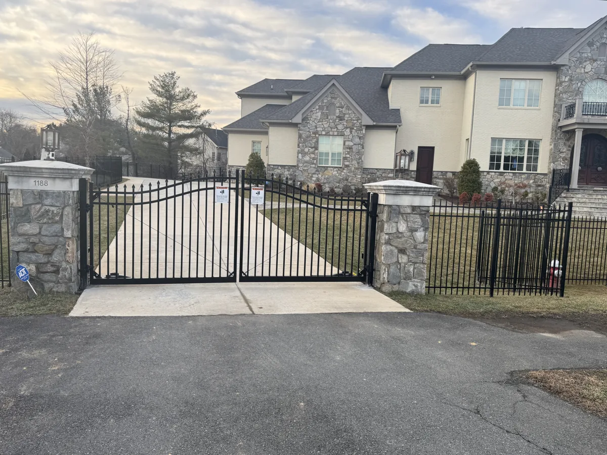 Estate colonial-style aluminum gate, under Our Fencing Projects