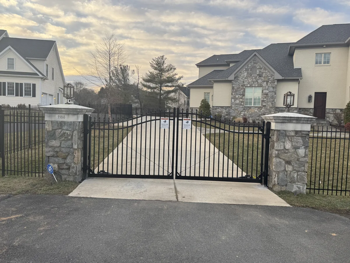 Estate colonial gate between pillars, under Our Fencing Projects