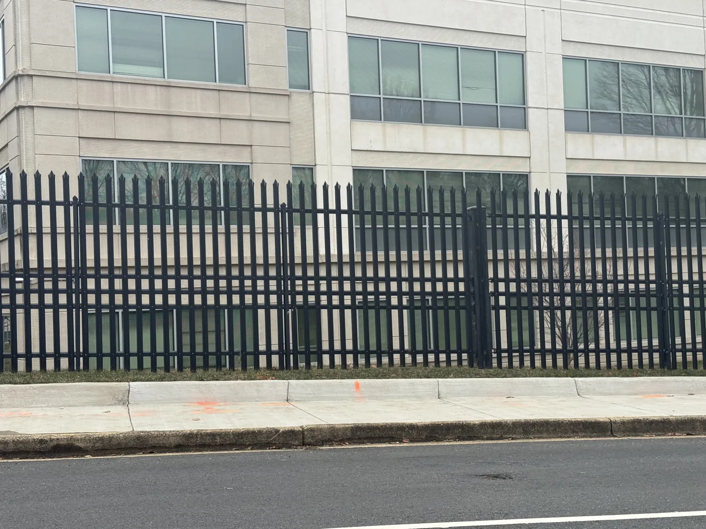 Wide commercial security fence line, under Our Fencing Projects