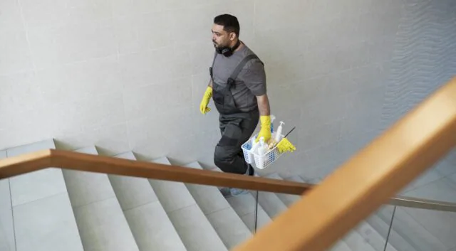 Cleaning Carpeted Stairs