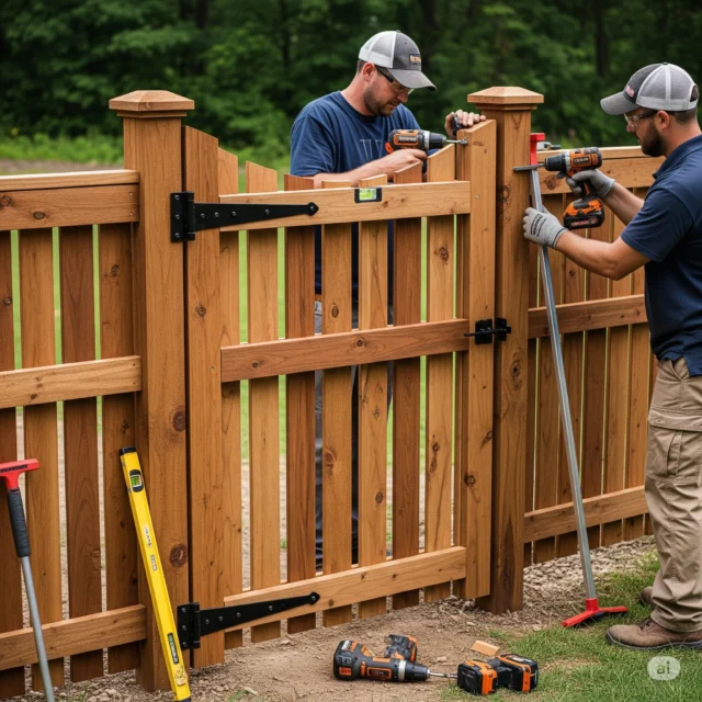 Wood Fence Gate